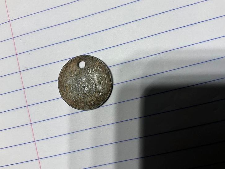 Belgische nationale hondenpenning uit het jaar 1941, Postzegels en Munten, Penningen en Medailles, Overige materialen, Ophalen of Verzenden