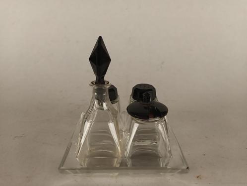 Tafelsetje art deco z-p-m-o volledig uit glas! - SOLDEN!, Antiek en Kunst, Antiek | Glaswerk en Kristal, Ophalen of Verzenden