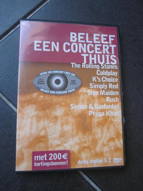 Dvd Beleeft een concert thuis, Cd's en Dvd's, Dvd's | Muziek en Concerten, Gebruikt, Muziek en Concerten, Alle leeftijden, Ophalen of Verzenden