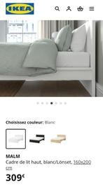 IKEA Malm tweepersoonsbed, Huis en Inrichting, Slaapkamer | Bedden, Ophalen, Wit, Tweepersoons, 200 cm