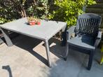 4 Tuinstoelen Hartmann en tuintafel, Tuin en Terras, Tuinstoelen, Ophalen, Gebruikt, Kunststof, Stapelbaar