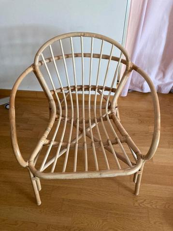 IKEA Albacken fauteuil en rotin, Comme neuf, Gris, Osier ou Rotin, Une