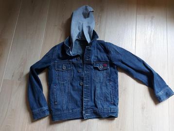 Jeansjas met afneembare kap - jongen - maat 128 beschikbaar voor biedingen