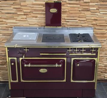 🔥Luxe Fornuis Morice 130 cm bordeaux rood messing La Cornue beschikbaar voor biedingen