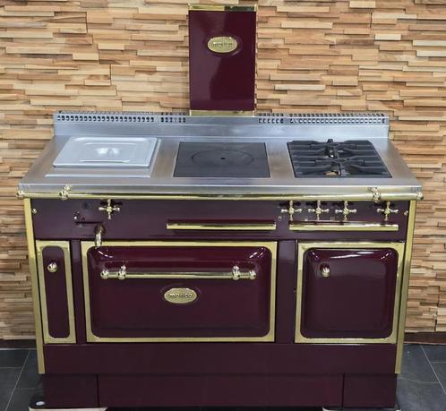 🔥Luxe Fornuis Morice 130 cm bordeaux rood messing La Cornue, Elektronische apparatuur, Fornuizen, Zo goed als nieuw, Vrijstaand