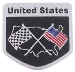 USA vlag Aluminium plaatje #7, Motoren, Verzenden