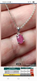 Pendentif en argent massif avec rubis naturel, Enlèvement ou Envoi, Avec pierre précieuse, Argent, Neuf