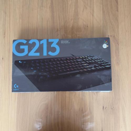Logitech G213 AZERTY BE, Computers en Software, Toetsenborden, Zo goed als nieuw, Azerty, Bedraad, Gaming toetsenbord, Multimediatoetsen