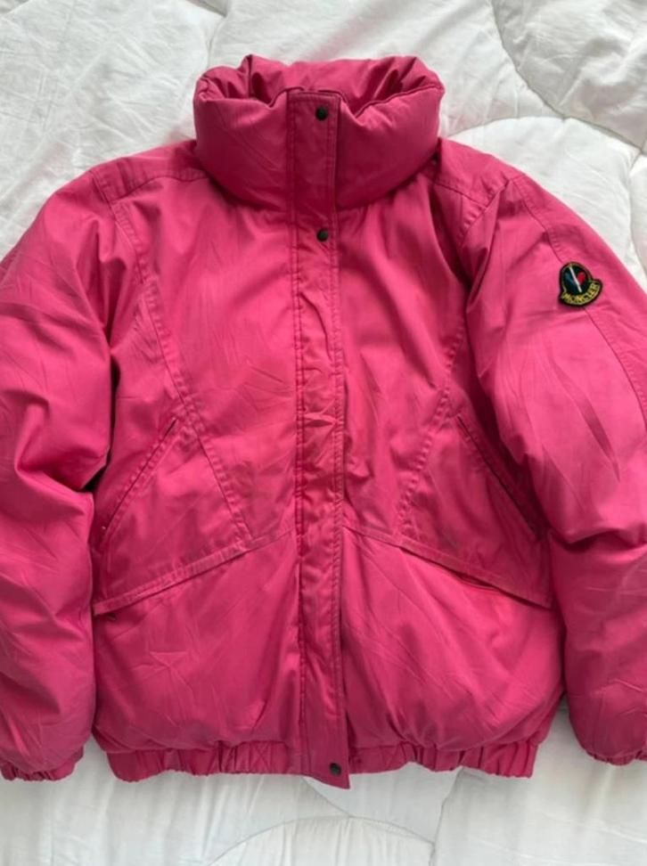 Moncler Vintage 80s Ski Wear Puffer Jacket Roze, Kleding | Dames, Jassen | Winter, Gedragen, Maat 38/40 (M), Roze, Ophalen of Verzenden