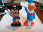 vintage mickey mouse en donald duck, Verzamelen, Donald Duck, Gebruikt, Ophalen of Verzenden, Beeldje of Figuurtje