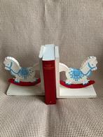 pony Houten Boekensteunen boekensteun paard wit blauw, Kinderen en Baby's, Ophalen of Verzenden, Gebruikt, Overige typen