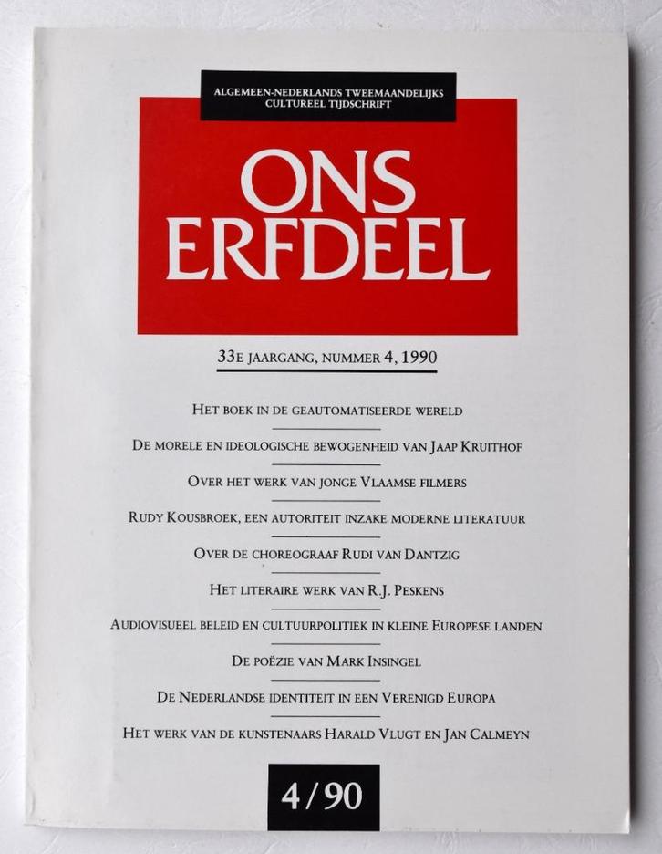 KRUITHOF KOUSBROEK INSINGEL CALMEYN VAN DEN BROECK ENSOR, Boeken, Tijdschriften en Kranten, Zo goed als nieuw, Ophalen of Verzenden