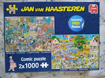 2 puzzels jan van haasteren 1 000 stukjes VOLLEDIG beschikbaar voor biedingen