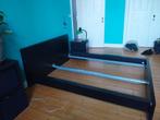 ikea malm bed frame 140x200, Ophalen, Gebruikt, Zwart, Tweepersoons