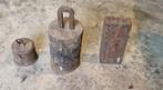 Drie oude gewichten, zwaar ijzer., Antiek en Kunst, Antiek | Gereedschap en Instrumenten, Ophalen