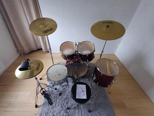 Batterie accoustique Sonor, Muziek en Instrumenten, Drumstellen en Slagwerk, Gebruikt, Overige merken, Ophalen