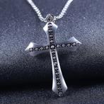 Keltisch kruis zwart en zilver gekleurd, Nieuw, Overige materialen, Kruis of Symbool, Zilver