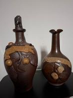 Lot de 2 bouteilles calvados en grès, Antiek en Kunst, Antiek | Keramiek en Aardewerk, Ophalen