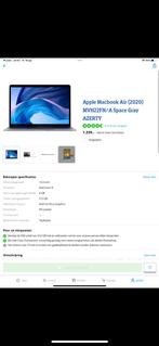Apple MacBook Air (2020), Informatique & Logiciels, Apple Macbooks, Comme neuf, MacBook, Enlèvement ou Envoi