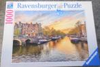 ravensburger puzzel 1000 stukjes amsterdam kanaal, Hobby en Vrije tijd, Ophalen of Verzenden, Zo goed als nieuw
