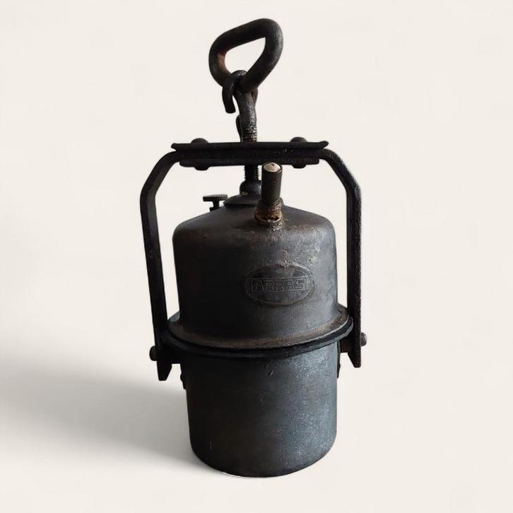Ancienne lampe de mineur ARRAS à acétylène – lampe de mine v, Collections, Collections Autre, Enlèvement ou Envoi
