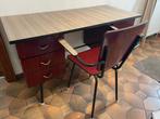 Bureau en Formica années 70 + chaise, Ophalen, Gebruikt, Bureau