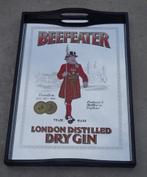 Gin BEEFEATER - reclamespiegel in dienblad, Ophalen of Verzenden, Gebruikt, Reclamebord