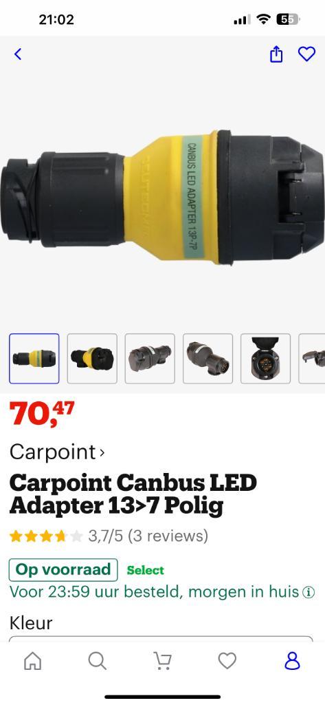 LED ADAPTER (Carpoint Canbus Led), Auto diversen, Aanhangwagen-onderdelen, Zo goed als nieuw, Ophalen of Verzenden