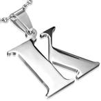 Alfabet letter K hanger in staal, Handtassen en Accessoires, Ophalen of Verzenden, Nieuw