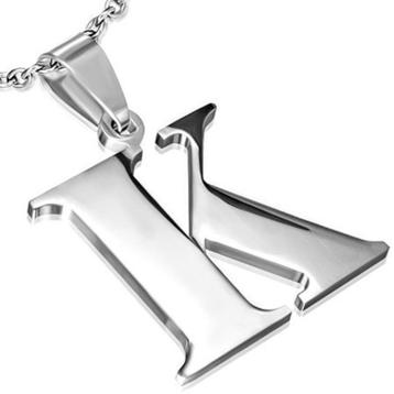 Alfabet letter K hanger in staal, Handtassen en Accessoires, Ophalen of Verzenden, Nieuw