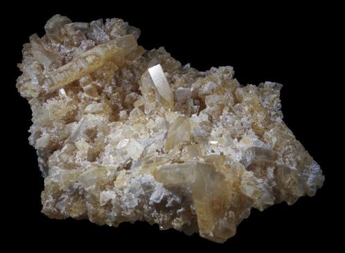 **TOP** Lichtgele BARIET kristalgroep uit China, Verzamelen, Mineralen en Fossielen, Mineraal, Ophalen of Verzenden