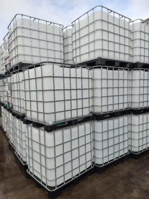 ibc 1000l vat uit voedingsindustrie op plastic pallet, Tuin en Terras, Regentonnen, Zo goed als nieuw, Kunststof, 150 liter of meer