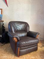 Lederen fauteuil - éénzit zetel, Huis en Inrichting, Ophalen, Gebruikt