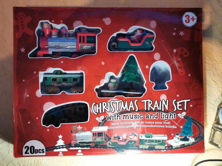 Kersttrein Christmas train set with music and light, Diversen, Kerst, Gebruikt, Ophalen of Verzenden