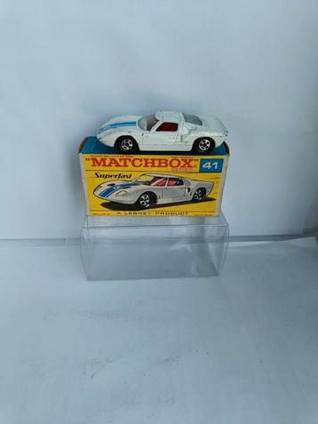 Matchbox SUPERFAST "GREEN BASE & BLACK SCRIPT-BOX" FORD GT40 beschikbaar voor biedingen