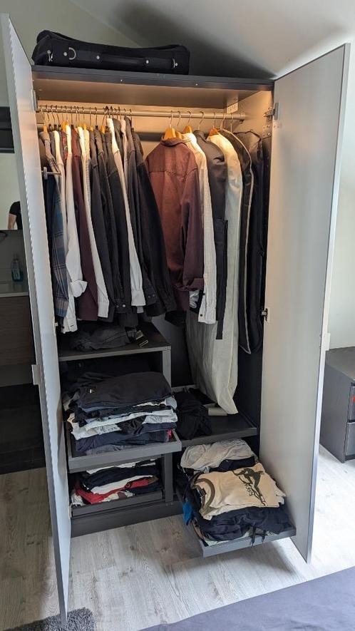Kleerkast IKEA PAX met spiegelglas deur en verlichting, Huis en Inrichting, Kasten | Kleerkasten, Zo goed als nieuw, 200 cm of meer