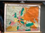 Vintage schoolkaart Europa staatkundig, Antiek en Kunst, Antiek | Schoolplaten, Ophalen