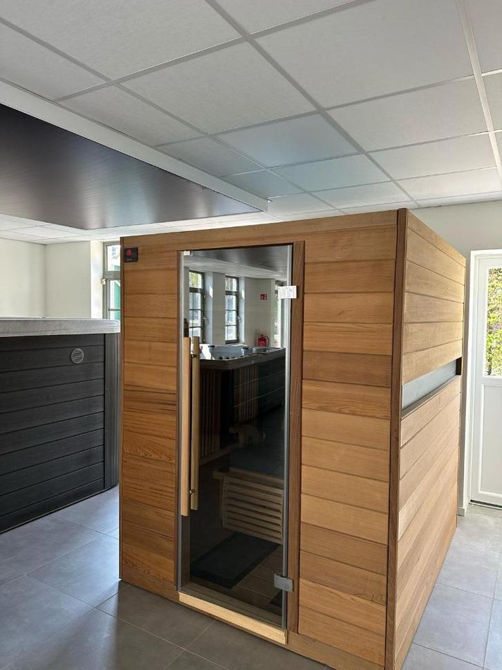 Luxe 2-persoons infrarood sauna met massagefunctie, Sport en Fitness, Sauna, Nieuw, Complete sauna, Infrarood, Ophalen of Verzenden