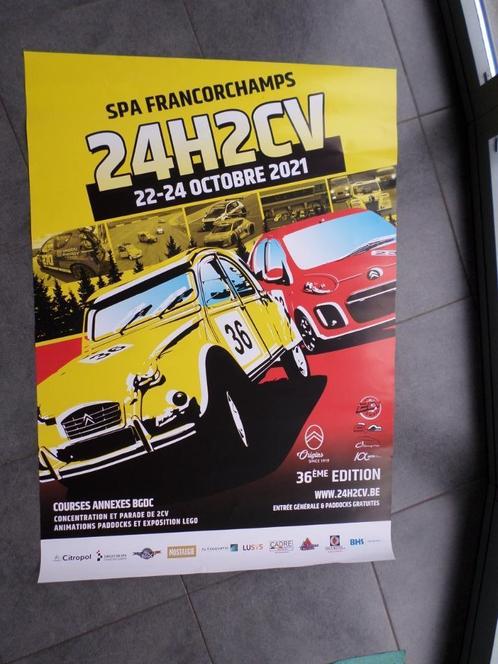 24 H 2CV Spa Francorchamps - affiche 120x85 cm - 2021, Verzamelen, Posters, Zo goed als nieuw, Sport, Deurposter of groter, Rechthoekig Staand