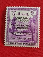 Pakistan 1958 : jamboree des scouts - avec empreinte *, Timbres & Monnaies, Timbres | Asie, Enlèvement ou Envoi, Non oblitéré
