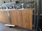 Poort staal met hout, Tuin en Terras, Ophalen, Zo goed als nieuw, Hout
