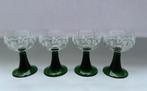Vintage Green Stem Wine Glasses, Ophalen of Verzenden, Zo goed als nieuw
