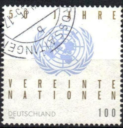 Duitsland 1995 - Yvert 1636 - Verenigde Naties (ST), Timbres & Monnaies, Timbres | Europe | Allemagne, Affranchi, Envoi