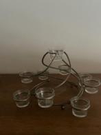 Bougeoir luxueux en métal - 9 bougies en cire, Enlèvement, Comme neuf, Chandelier