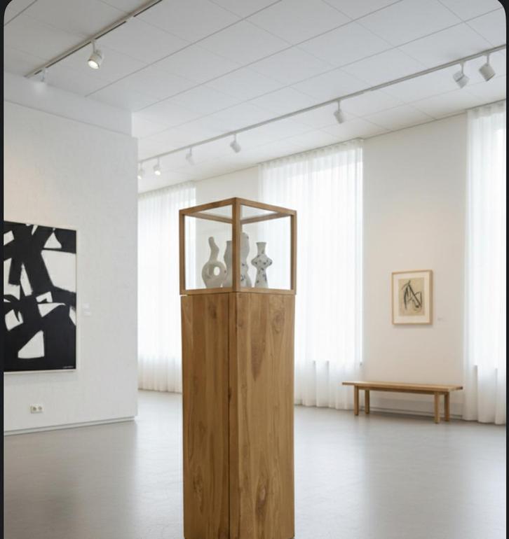 Colonne de présentation élégante en bois faite à la main, Maison & Meubles, Armoires | Buffets, Comme neuf, Verre, Enlèvement ou Envoi