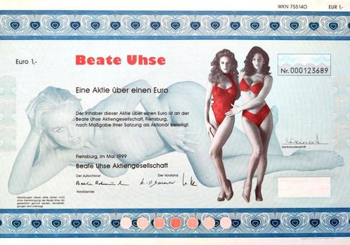 Beate Uhse 1999, Postzegels en Munten, Aandelen en Waardepapieren, Aandeel, 1970 tot heden, Ophalen of Verzenden