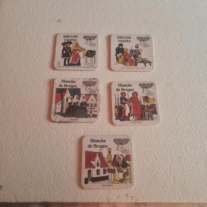 Sous Bock Blanche de Bruges (modèle 2), Collections, Marques de bière, Utilisé, Sous-bock, Autres marques, Enlèvement ou Envoi