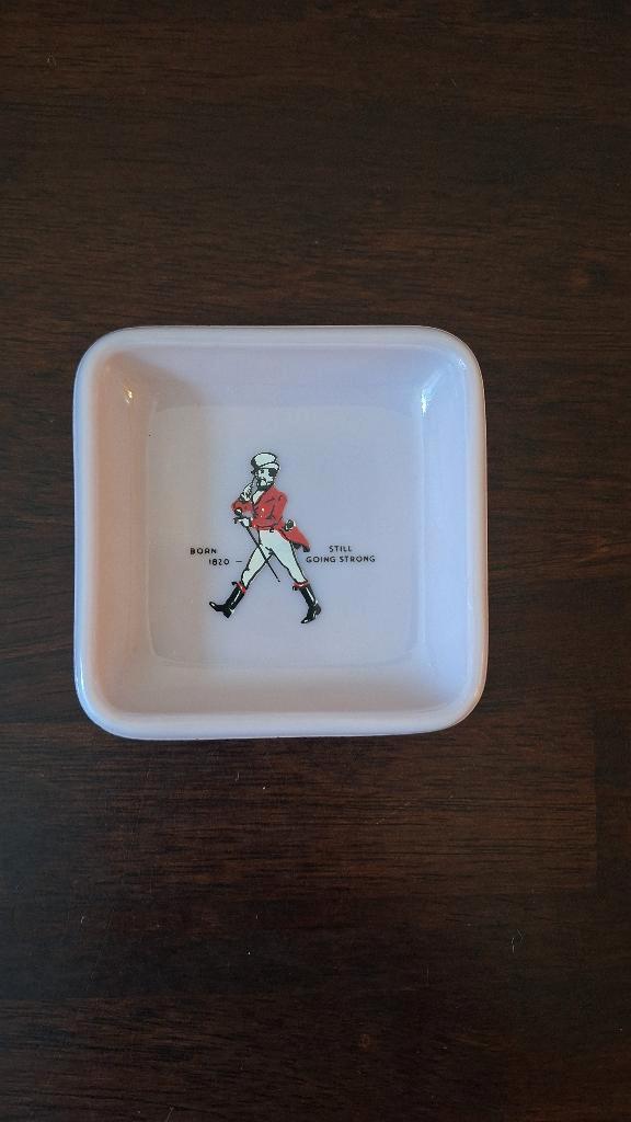 Johnnie Walker schaal asbak opaline whisky vintage 10cm, Antiek en Kunst, Curiosa en Brocante, Ophalen of Verzenden