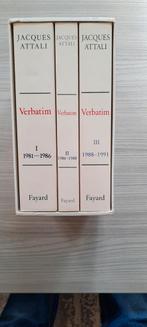 Coffret 3 livres "Verbatim" de Jacques Attali, Livres, Politique & Société, Comme neuf, Jacques Attali, Politique, Enlèvement