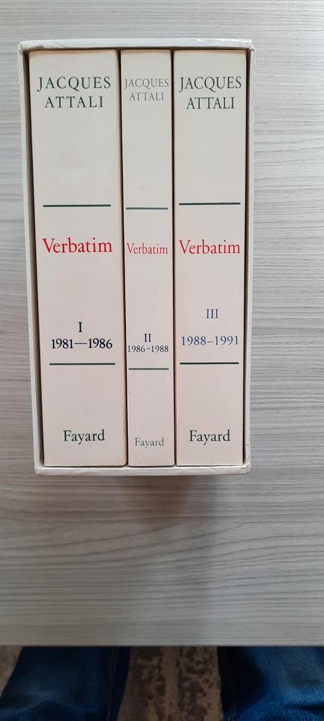 Coffret 3 livres "Verbatim" de Jacques Attali, Livres, Politique & Société, Comme neuf, Politique, Enlèvement
